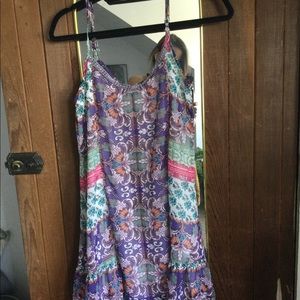 Psychedelic floral pattern dress